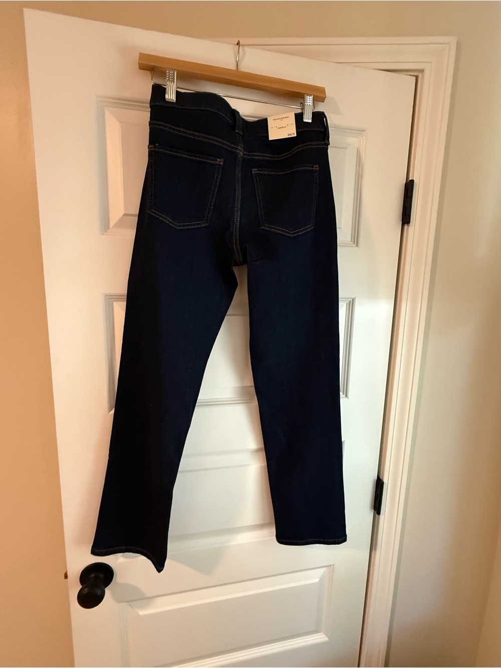 New W/ Tags Banana Republic Slim Mid-Rise Jeans - Blue with Gold Stitching - Picture 4 of 5